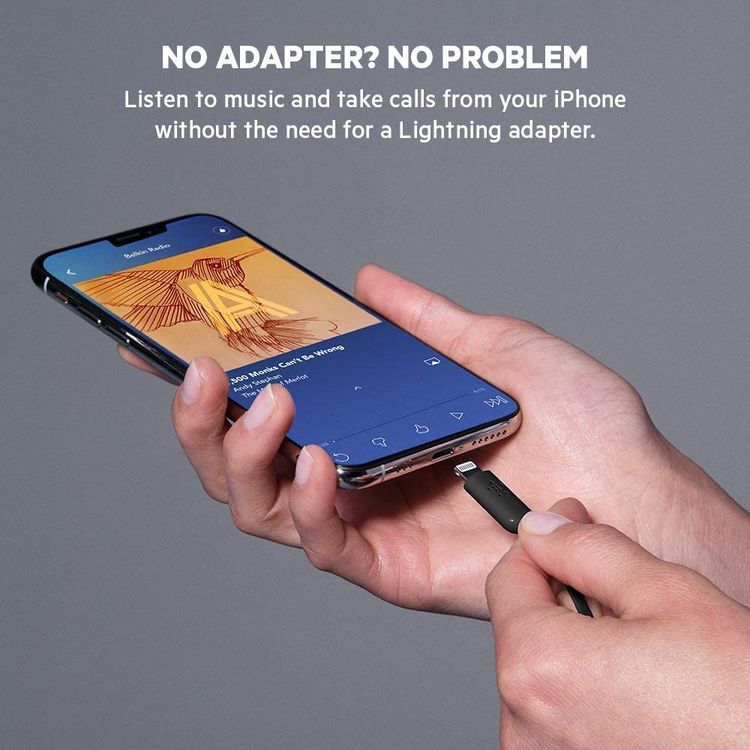 Lightning To Headphones Belkin G3H0001btBLK ROCKSTAR Headphones-Black