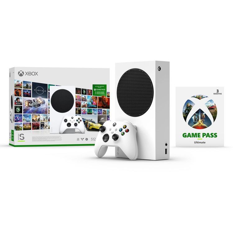Microsoft Xbox Series S Digital 512GB Console + 3 Months Game Pass Ultimate (Bundle) - White