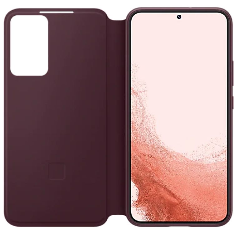 Samsung ZS906CEEGWW S22+ Smart Clear View Cover Samsung Galaxy S22 Plus, Easy phone control, notification, Lightweight Stylish Design - Burgundy