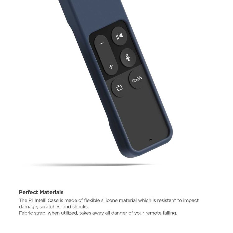 elago R1 Intelli Case Compatible with Apple TV Siri Remote 4K / 4th Generation - Magnet Technology, Shock Absorption - Jean Indigo