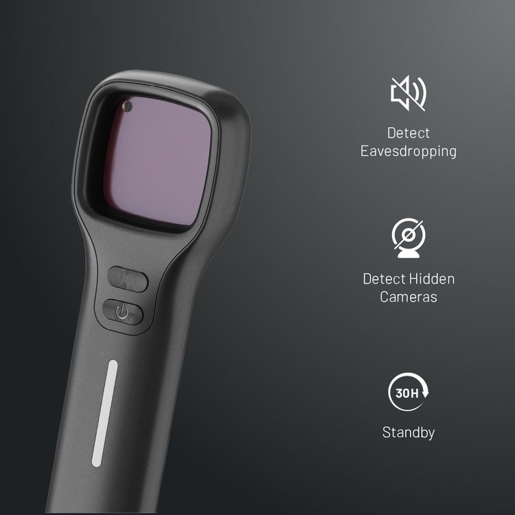 Porodo Anti-Spy Infrared Wireless Detector - Black