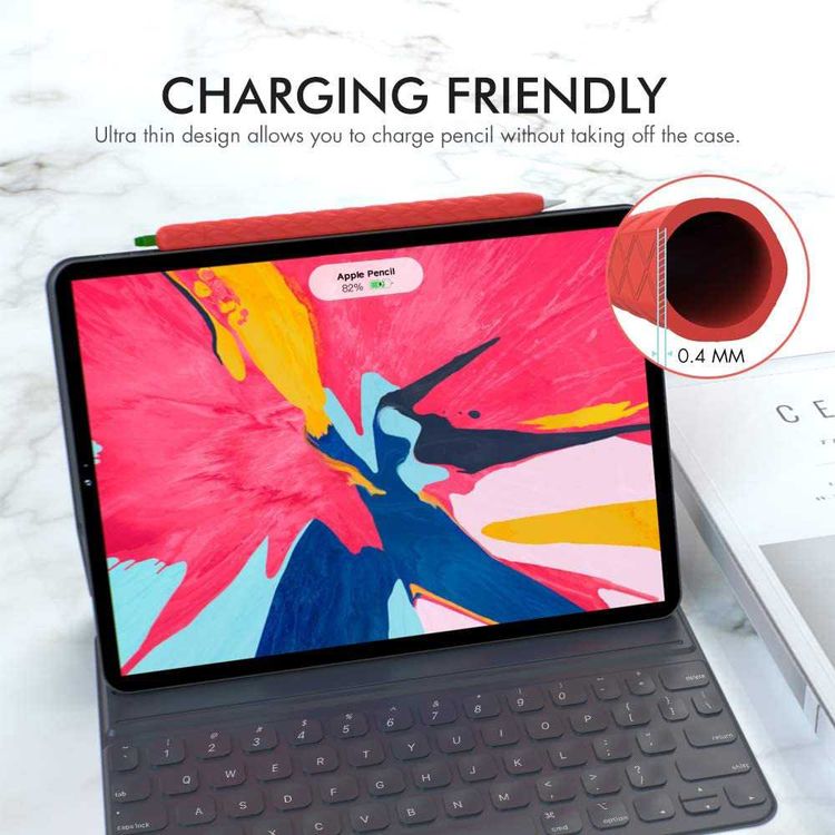 AhaStyle Summer Pineapple Molding Case Suitable for Apple Pencil 2nd Generation, Premium Silicone material, Unique Design and Durable Compatible with Apple Pencil 2nd Gen