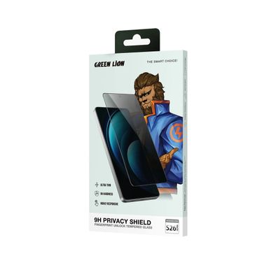 Green Lion 9H Privacy Shield for Samsung Galaxy S26 Ultra with Shockproof Design, Seamless Fit, Dust-Proof Mesh, Anti Peeping, Full Coverage, Anti Scratch, Grease Resistance, Ultra Thin, Highly Responsive - Black