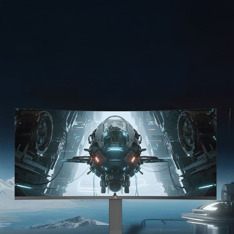 Porodo Gaming Ultra-Wide 34" Curved QHD Gaming Monitor with Ergonomic 3-Axis Stand, E-LED Backlight, VA Panel, 178° Viewing Angle, sRGB 100% Color Gamut  - Black