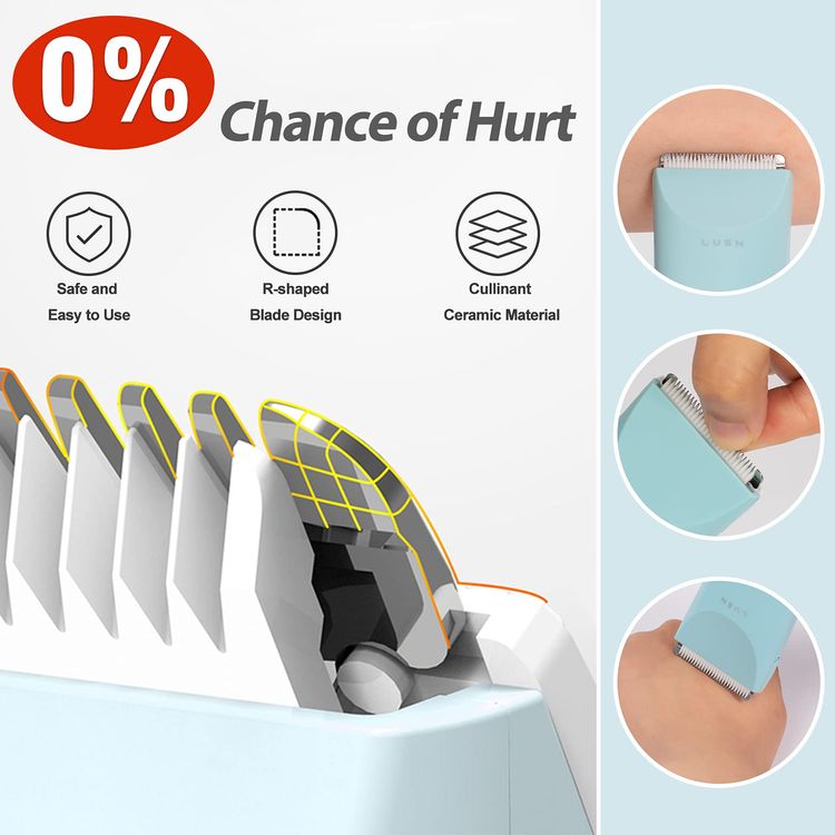 Xiaomi Lusn Waterproof Rechargeable Kids Hair Clipper Blue