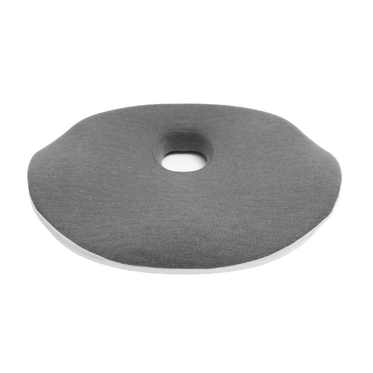 Green Lion Ergoflex Comfort Seat Cushion with Removable & Washable Cover, Non-Slip Texture, Up to 150kg Load Capacity, Contoured Shape, 100% Memory Foam Sponge &100% Polyester Fabric Material - Gray