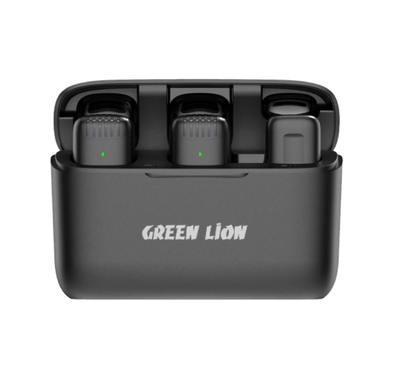 Green Lion 2 in 1 Lion Wireless Microphone with Type-C Connector - Black