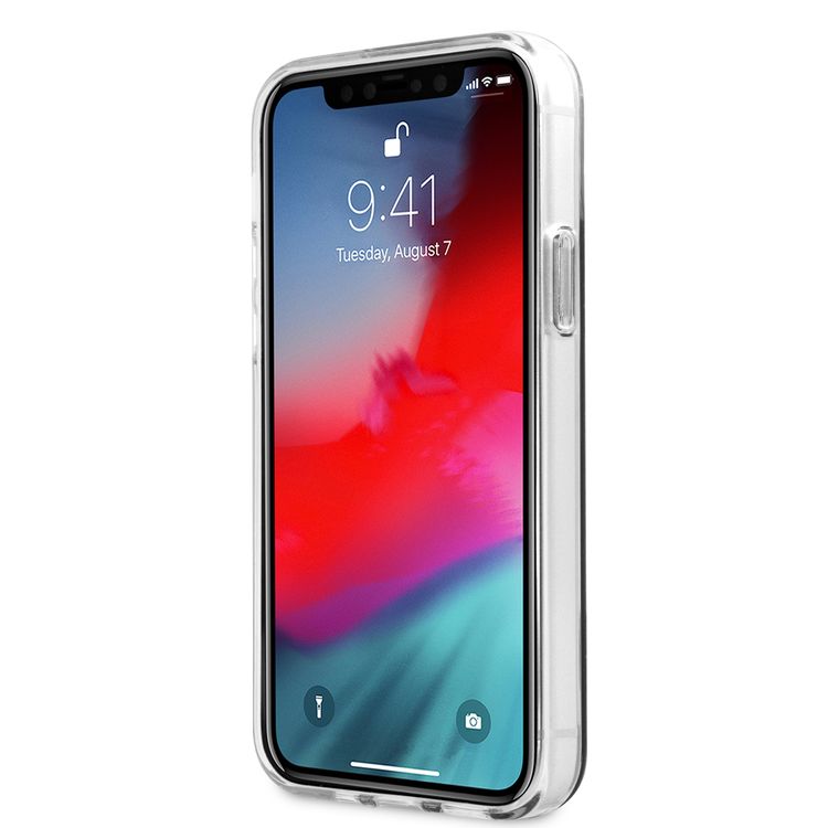 CG Mobile BMW M PC/TPU V Tricolor Hard Case compatible with iPhone 12 Pro Max (6.7") Shock & Scratches Resistant, Easy Access to All Ports (Cameras, Buttons & Speakers) Protective Back Cover Suitable with Wireless Chargers Officially Licensed - Black