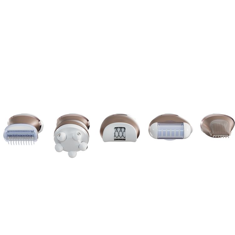 Green Lion 5-in-1 Cordless Epilator Kit with Ergonomic Design, Type-C Charging, #280 DC Brushed Motor, 6300RPM Motor, Stainless Steel Blade, 1400mAh Battery Capacity, Digital Display - White