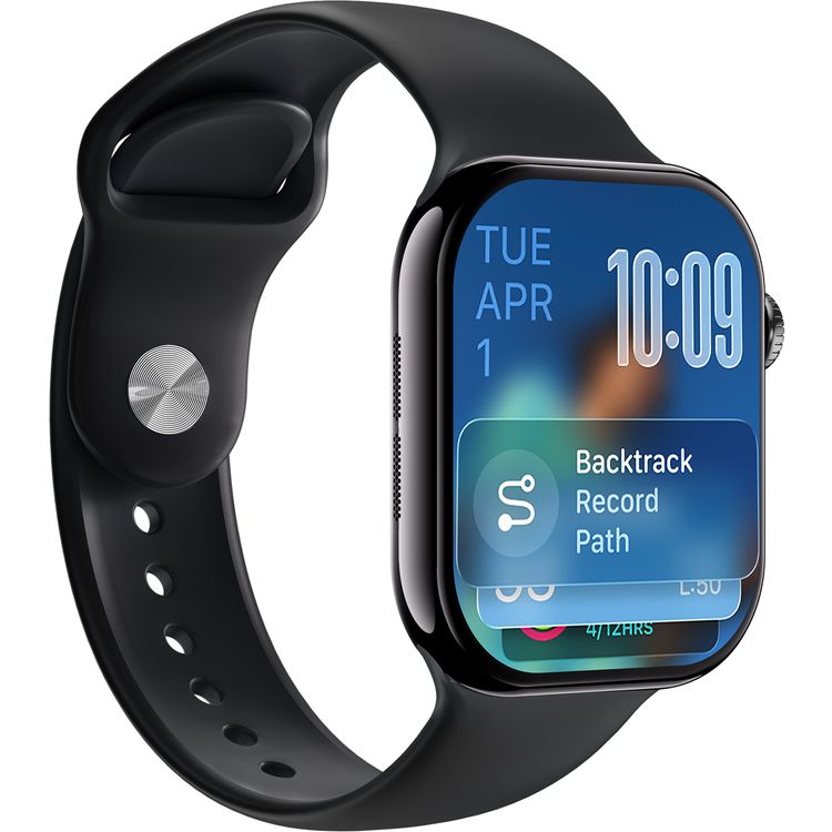 Green Lion Communicate Smart Watch with 2.07" IPS Dispaly, 380mAh Battery Capacity, Wireless Charging, AI Voice Assistant, 1GB Flash, 3-5 Days Working Time - Black