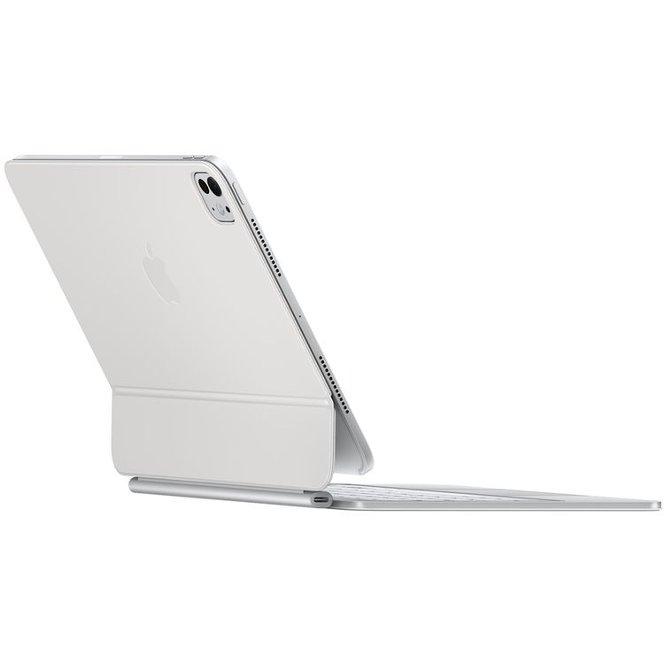 Apple Magic Keyboard for iPad Pro 13" M4 with Arabic Language, Front & Back Protection, Backlit Keys & a Scissor Mechanism, USB-C Port, 14-Key Function Row for Quick Access, Portable & Thin Design, Multi-Touch Gestures - White