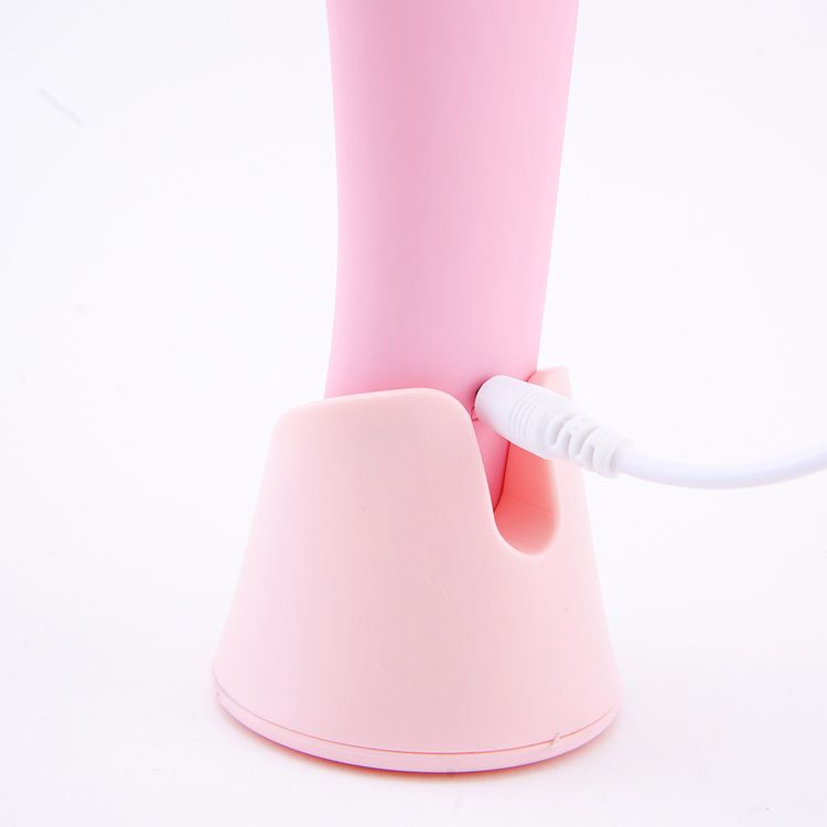 Porodo Sonic Vibration Facial Cleansing Brush with Massage & Exfoliate Function, 6000RPM High-Frequency Vibration, Warm Compress, 400mAh Battery Capacity, USB-C Charging Interface, 2 Hours Charging Time, Gentle Silicone Bristles - Pink