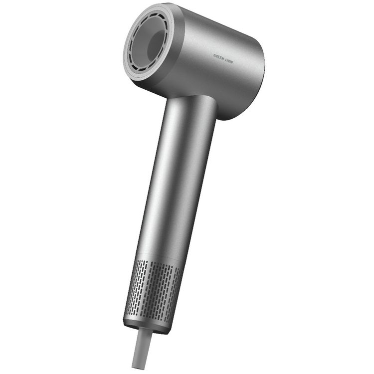 Green Lion LUXAIR Hair Dryer with 1600W Rated Power, 3 Heat Settings, Magnetic Nozzle, Digital Display, Thermostat Control, 2 Wind Speeds - Gray 