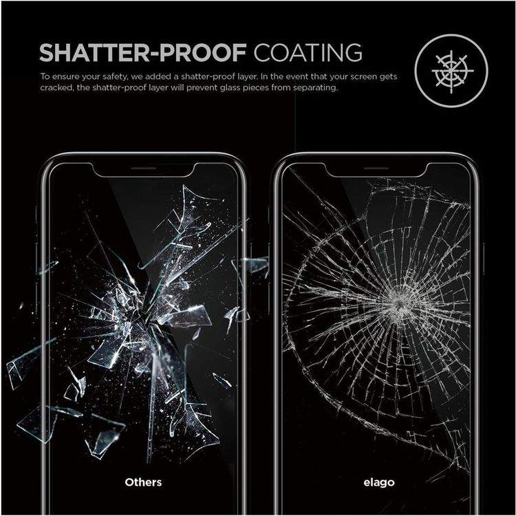 Elago Tempered Glass Screen Protector Compatible for iPhone X (5.8")