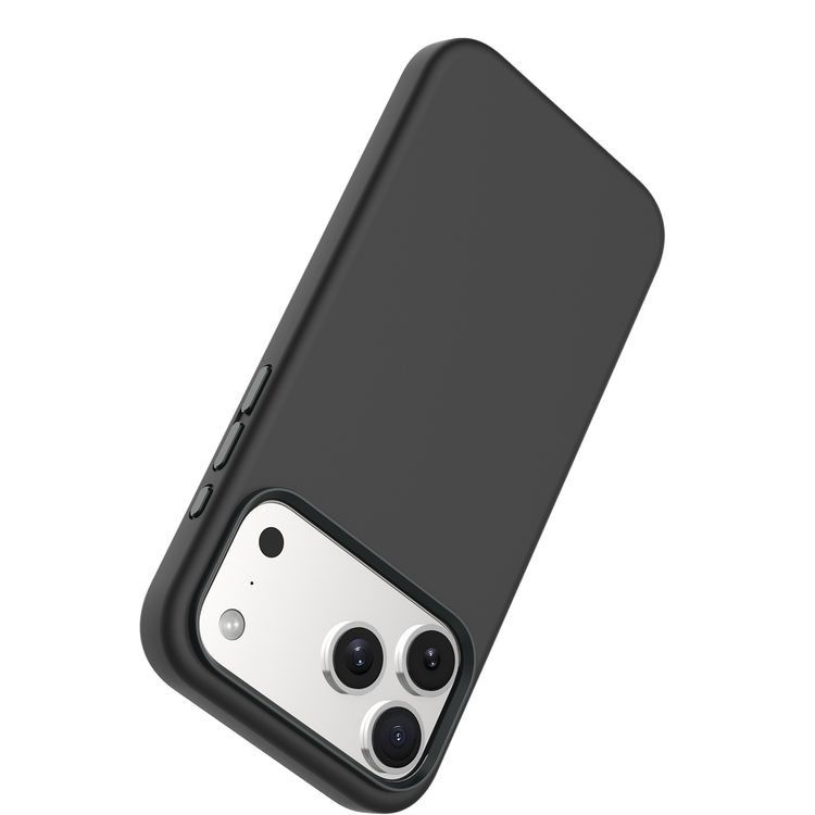 Levelo Iris MagSafe Liquid Silicone Case for iPhone 17 Pro, Strong Magnets, Drop-Tested, Aluminum Alloy Frame for Camera & Buttons, Shock-Resistant Bumper, Premium Silicone Grip - Black