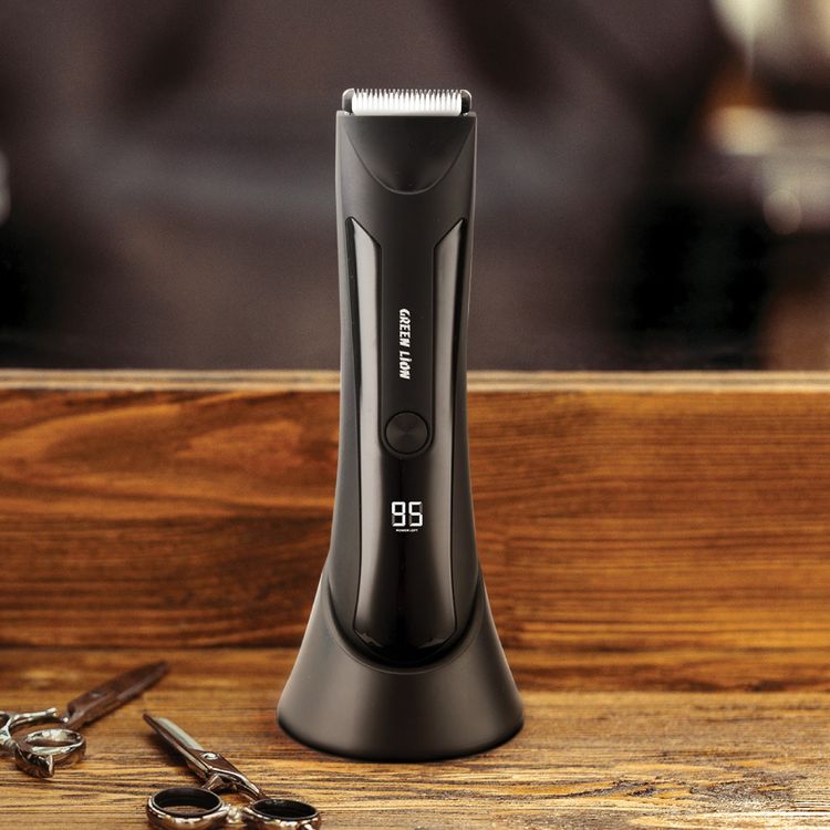 Green Lion Sensitive Area Trimmer with 90-Minutes Working Time, LED Display, 600mAh Battery Capacity, Water-Resistant, Ceramic Blades, 2 Hours Charging Time - Black 