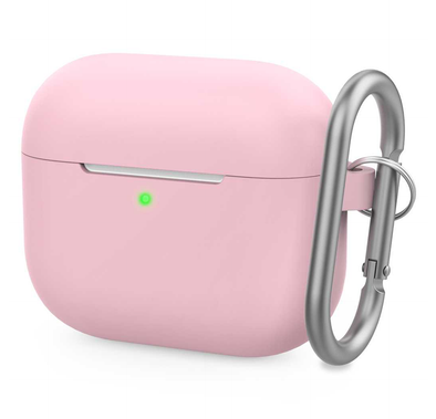 AhaStyle Full Cover Premium Silicone Keychain Portable Case Compatible for AirPods 3, Anti-Scratch, Drop Shock Protection, Easy to Install, Front LED Visible Cover with Carabiner