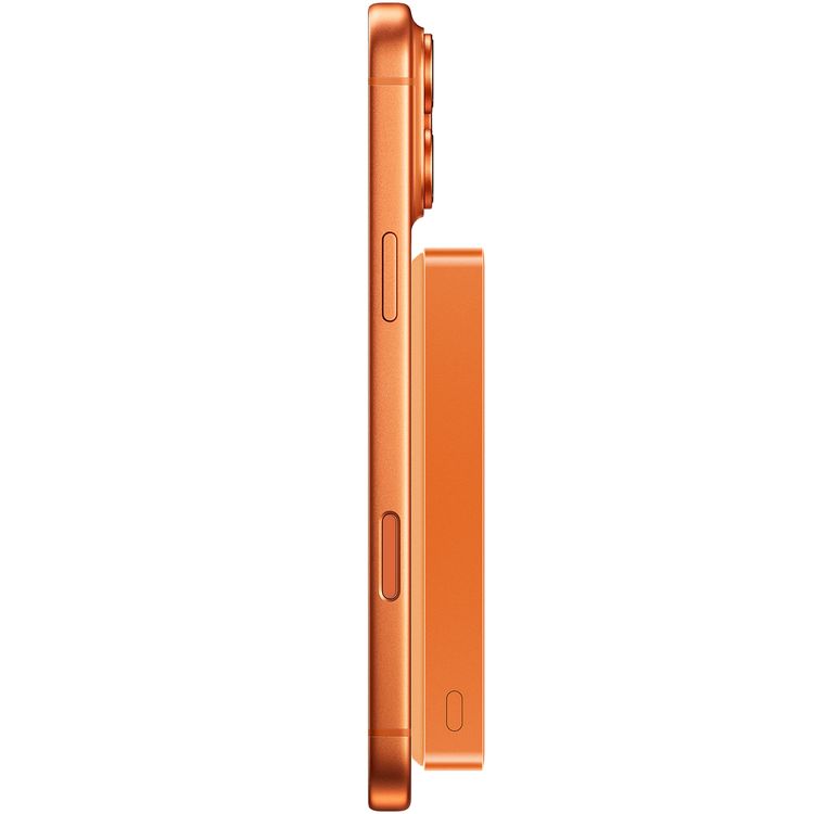 Powerology MagVolt 10000mAh Power Bank, 2.5W Watch Output, Up to 15W Phone Output, 20W Power Delivery, Ultra-Slim Design, Smart TFT Display, N54 MagSafe Compatible - Orange