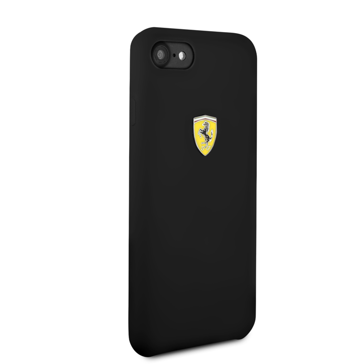 CG MOBILE Ferrari SF Silicone Phone Case Compatible for iPhone 8 / 7 | Protective Mobile Case Officially Licensed - Black
