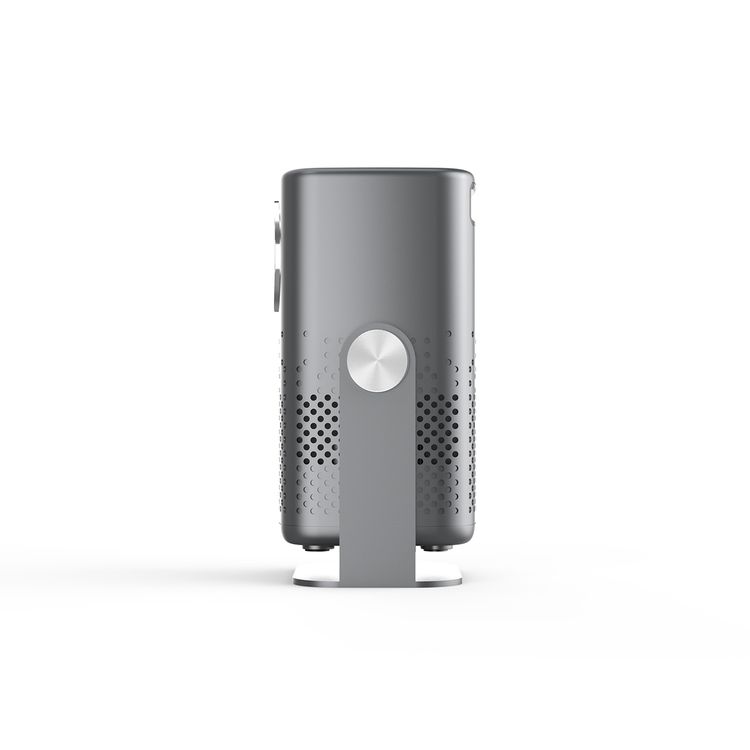 Porodo Lifestyle Gobo Portable Air Projector with Adjustable Screen Size, 2 Hours Playtime, 150 ANSI Lumens, 35” – 150” Adjustable Screen Size, Over Temperature Protection, Media Player, Air Projection, 1080P Full HD, 2 Hours Working Time - Gray