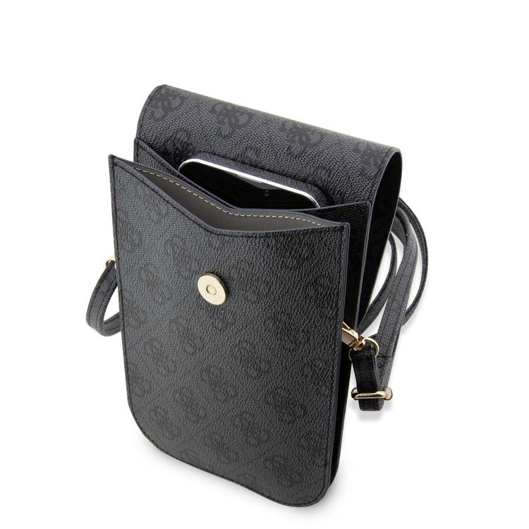 Guess Universal Phone Pouch 4G With Stripes Pattern - Black