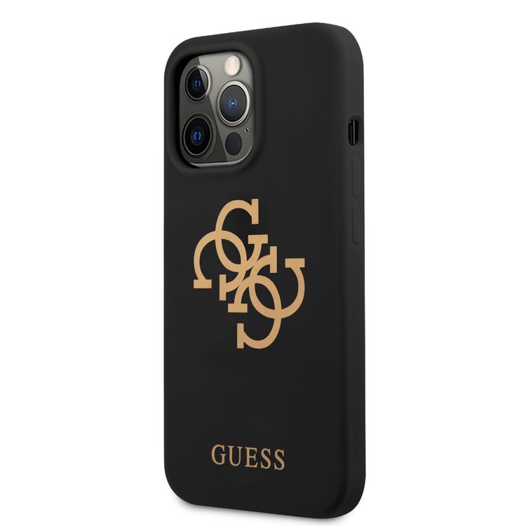 CG MOBILE Guess Liquid Silicone Case Big 4G with Logo Print Compatible for iPhone 13 Pro Max (6.7") Anti-Scratch, Easy Access to All Ports, Shock Absorption & Drop Protective Back Cover Suitable with Wireless Charging Officially Licensed
