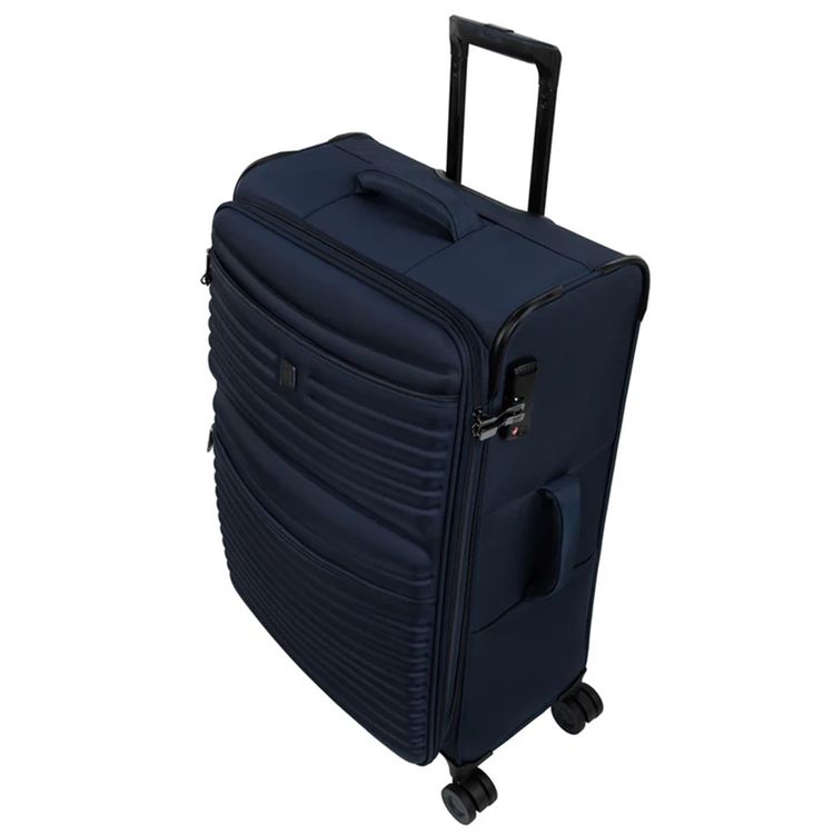 it luggage Precursor Unisex Lightweight Soft Case Trolley, Expandable Polyester Luggage with 8 Spinner Wheels, Telescopic Handle & TSA Lock - Large / Dress Blue