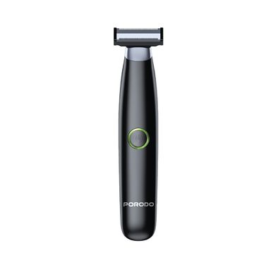 Porodo Lifestyle Bi-Directional Shaver & Trimmer with 3 Comb Heads, 600mAh Battery Capacity, 100 Minutes Working Time, USB-C Charging Interface, IPX7 Water Resistance Level, Wet & Dry Shaving, Washable Body - Black