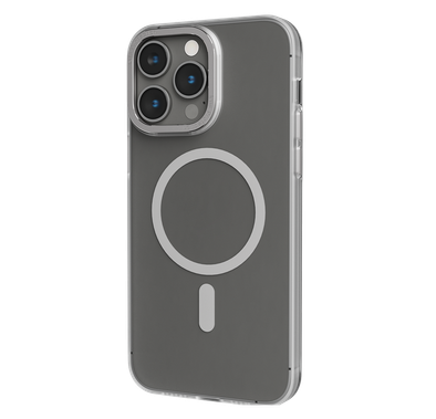 Levelo MagSafe Glory Matte Back Case for iPhone 14 Pro Max -  Matte Clear Silver