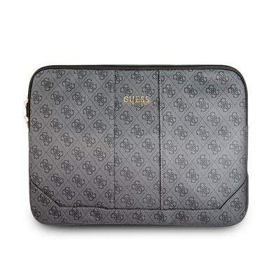 CG MOBILE Guess 4G Uptown PU Computer Sleeve 13" Notebook Bag Compatible for MacBook Portable Elegant Bag Suitable for Outdoor, Business, Office, School Officially Licensed - Gray