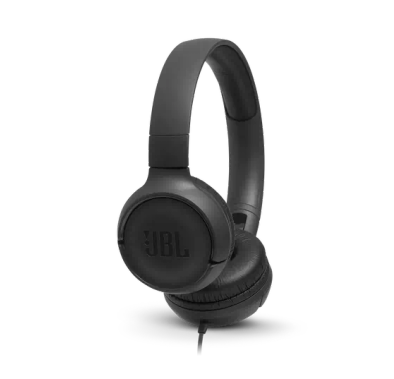 JBL T500 Wired On-Ear Headphones - Black