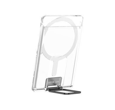 Green Lion MagCard Wallet Holder with PC and Metal Material, Holds two Cards, Lightweight Design - Black