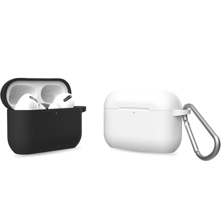 Green Lion Berlin Series Case for AirPods Pro with Anti-Lost Ring, Anti-scratch, Anit-fingerprint, Easy Installation, Silicone Material, Slim and Lightweight - White