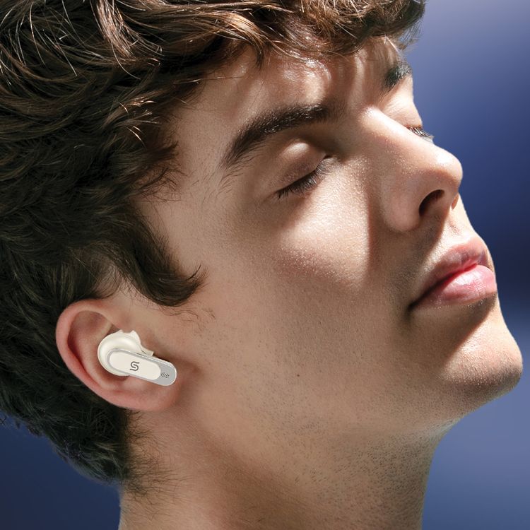 Porodo Soundtec Guide Earbuds with ANC & TWS, Touch Screen, 6 Hours of Playtime, 40 Minutes Earbuds Charging Time, Waterproof, Type-C Charging Case - Gold