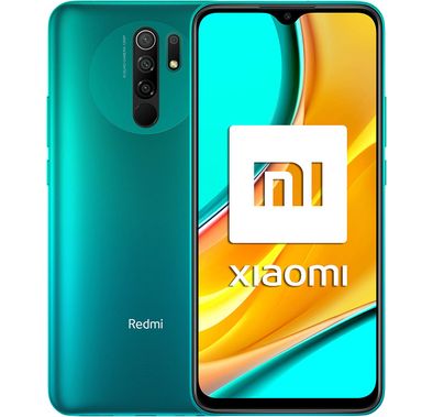 هاتف Redmi 9 الذكي ثنائي الشريحة 4G LTE بشاشة 6.53 بوصة وذاكرة وصول عشوائي 4 جيجابايت / ذاكرة تخزين داخلية 64 جيجابايت وكاميرا أمامية بدقة 8 ميجابكسل وكاميرا خلفية بدقة 13 ميجابكسل وشريحة MediaTek Helio G80 وبطارية 5020 مللي أمبير تدوم طوال اليوم