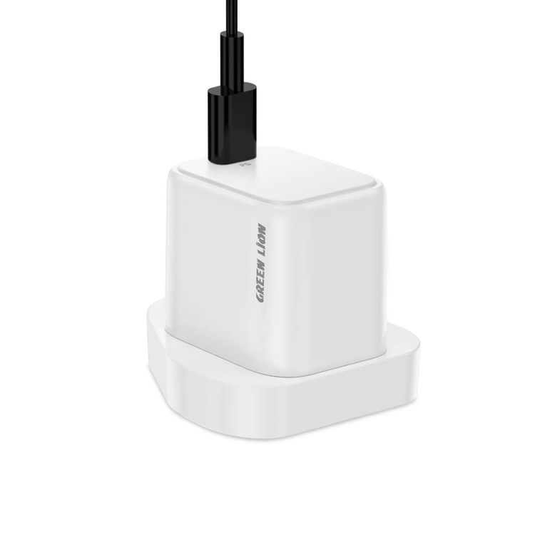 Green Lion Mini Pro Fast PD GaN Charger 33W UK - White