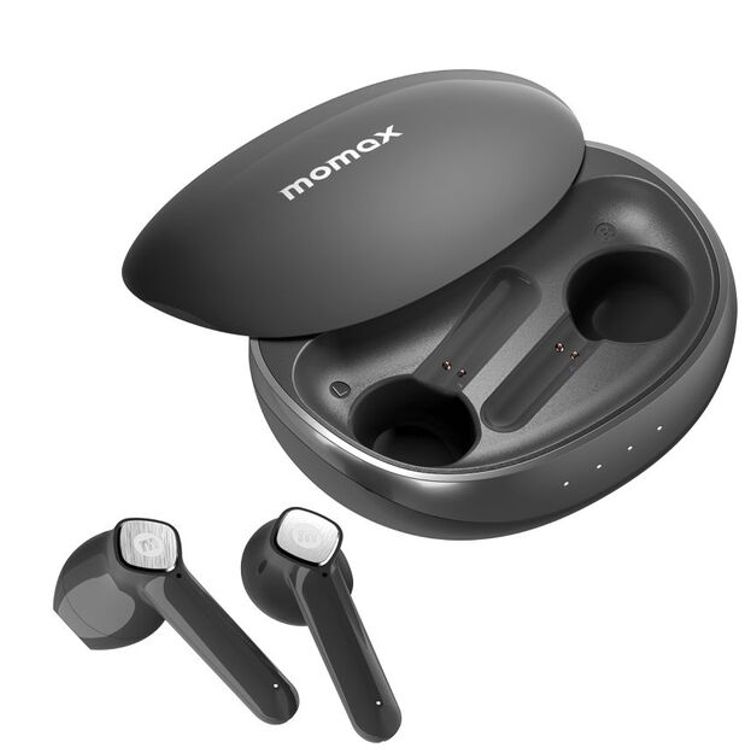 Momax Pills Lite 3 True Wireless Earbuds, Touch Control, Splash and Sweatproof, 35 mAh Battery Capacity, Up to 6 Hours Battery Life - Black