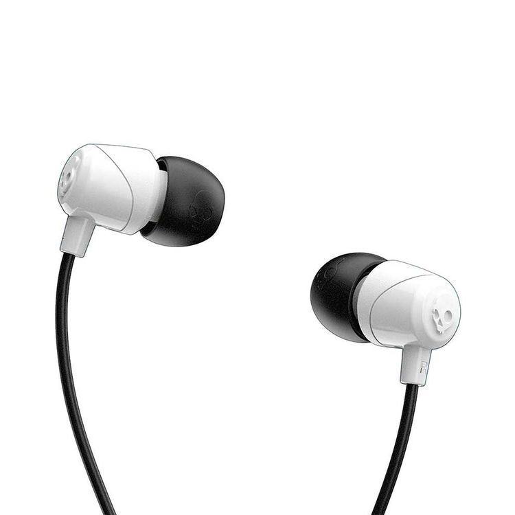Skullcandy Jib In-Ear Headphones with Microphone & Remote for Hands-free Calls, Track Control, Noise-Isolating Earbuds - Black/White