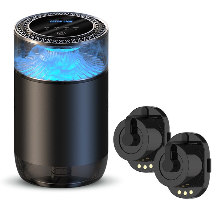 Green Lion Veloura Fragrance Diffuser Oil with Cedar Scent, 8mL Capacity, Spray 1000 Times, 2 pcs in the Box, Long-Lasting Fragrance, Safe & Eco-Friendly - Black