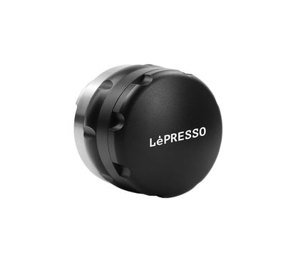 LePresso Coffee Distributor Lavelling Tool, Stainless Steel SUS304 & Alloy Material, Compatible with 58mm Portafilter Baskets, Four-Angled Slopes Design - Black