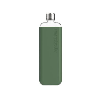 Memobottle Slim Silicone Sleeve with Thermal Insulation, Non-Toxic Material, Drop Protection, Matte Finish, Soft & Stylish -  Moss Green
