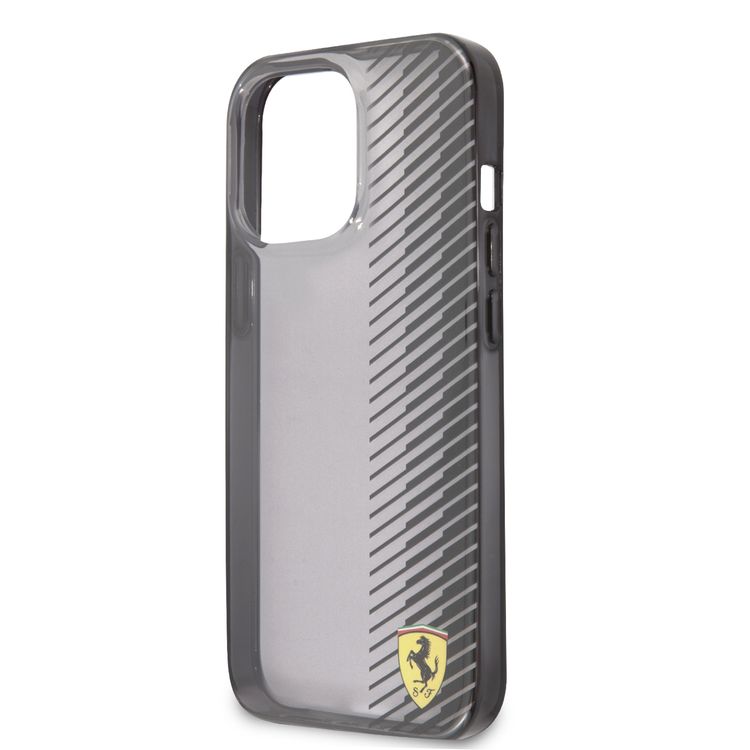 CG MOBILE Ferrari Transparent Hard Case Gradient Print Logo Compatible for iPhone 13 Pro (6.1") Scratches Resistant, Easy Access to All Ports