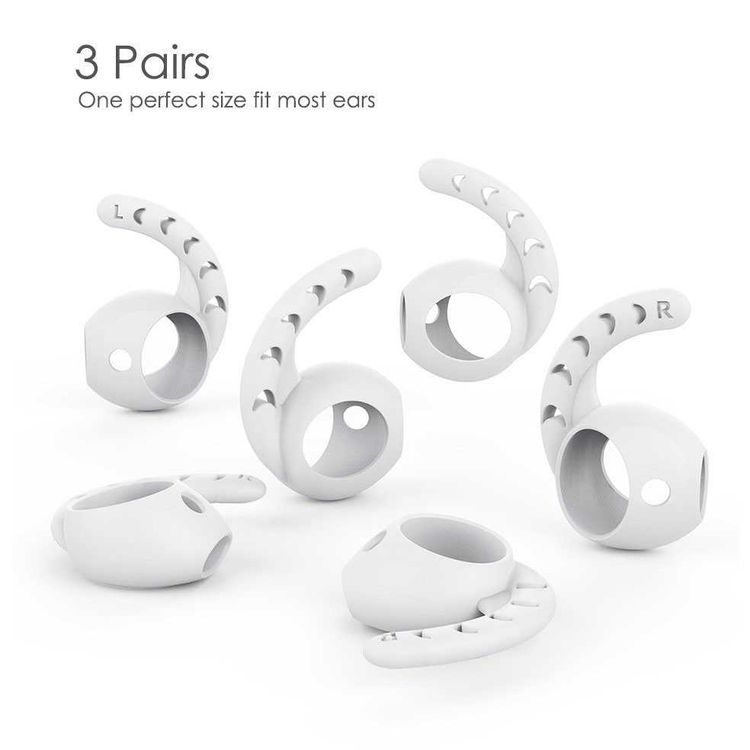 AhaStyle Premium Silicone Earhooks Cover Compatible for AirPods 1/2 ( 3 pairs ) Suitable for Running, Jogging, Cycling and Other Fitness Activities