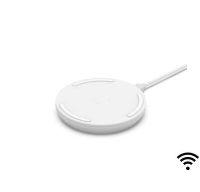 قاعدة الشحن اللاسلكي Belkin BOOST CHARGE™ بقدرة 10 وات - باللون الأبيض
