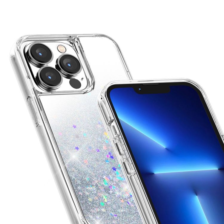 Green Lion 3D Glitter Resin Case for iPhone 13 Pro ( 6.1  ) - Silver