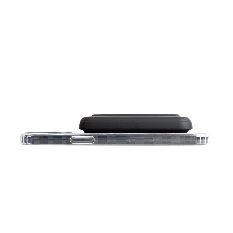 Viva Madrid Vanguard Lifeplus Snapcharge Grip Wireless Magsafe Powerbank 5000mAh Compatible for MagSafe Mobile Phone Cases, Compact Design Portable Powerbank with C to C Cable, USB-C Port - Black