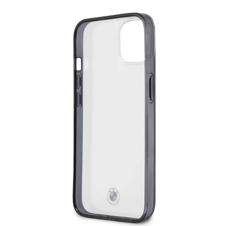CG MOBILE BMW PC/TPU Transparent Hard Case with Edges Compatible for iPhone 13 (6.1") Easy Access to All Ports, Anti-Scratch - Black