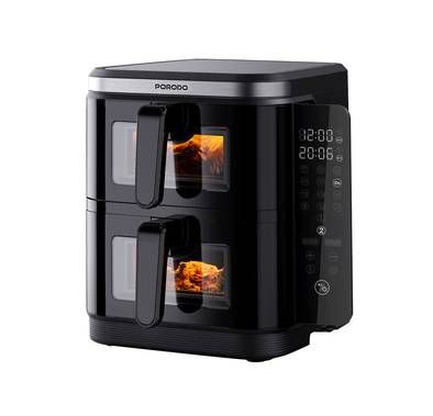 Porodo Lifestyle Double Stack Air Fryer, 11L Capacity, 28...