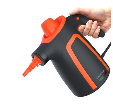 منظف البخار متعدد الأسطح من بورودو لايف ستايل بسعة خزان ماء 350 مل، درجة حرارة بخار ساخن 110 درجة مئوية، ملحقات متخصصة، زناد حسب الطلب - أسود