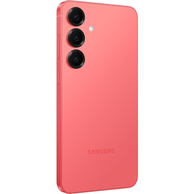 سامسونج جالاكسي S25 بسعة 128GB، وحجم شاشة 6.2 بوصة، ومعالج ثماني النواة، وتقنية شبكة 5G، وتصميم مستدير، وكاميرا خلفية 50 ميجابكسل، إصدار الشرق الأوسط - الأحمر المرجاني.